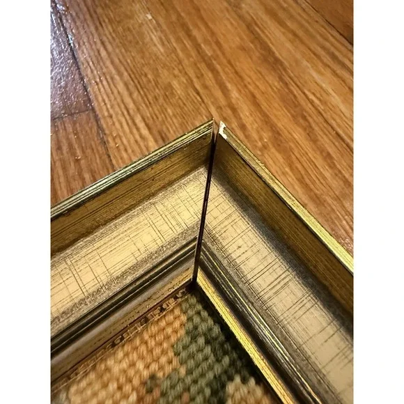 Vintage Tapestry Needlepoint Hand Stitched Old Master Completed Petit Point‎ - Picture 10 of 11